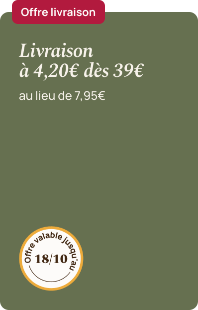 Livraison à 4,20€ dès 39€